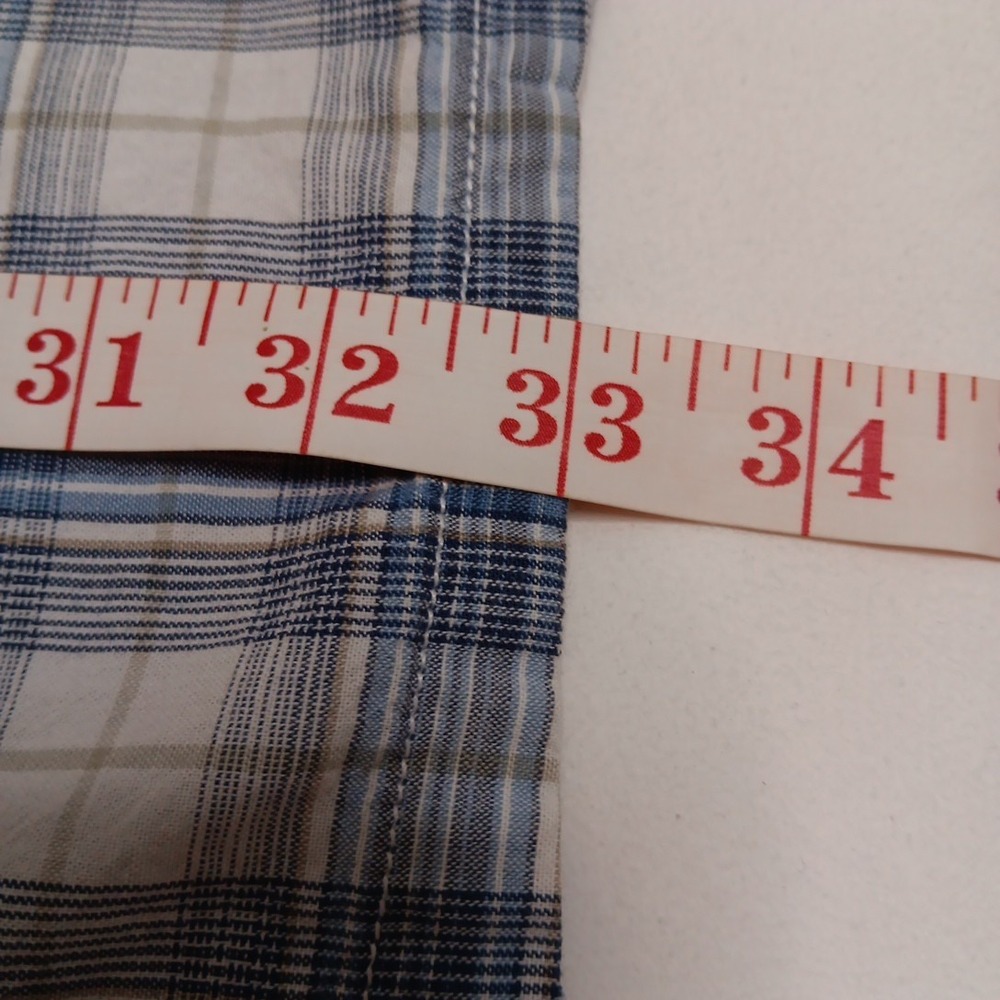 J. Ferrar‎ Shirt Men 2XL Tall Blue Short Sleeve Button Up Cotton - Picture 12 of 13